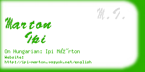 marton ipi business card